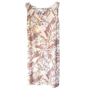 Tori Richard Vintage Hawaiian Tropical Shift Print Dress Size 12